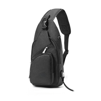 Kutiepaw Sling Crossbody Chest Bag with USB Port