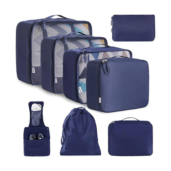 Kutiepaw 8-piece Travel Organizer Set with Shoe Bag